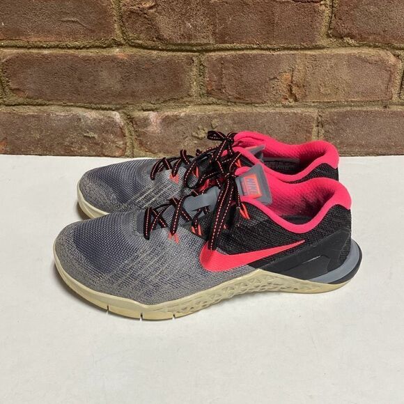 Nike Metcon 3 Gray CrossFit Sneakers Shoes Size 7